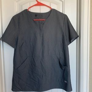 Gray figs scrub top
